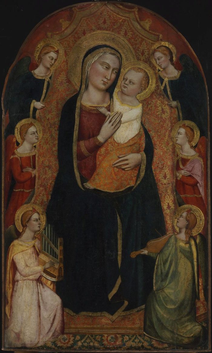 Jacopo di Cione: Madonna and Child Enthroned with Six Angels